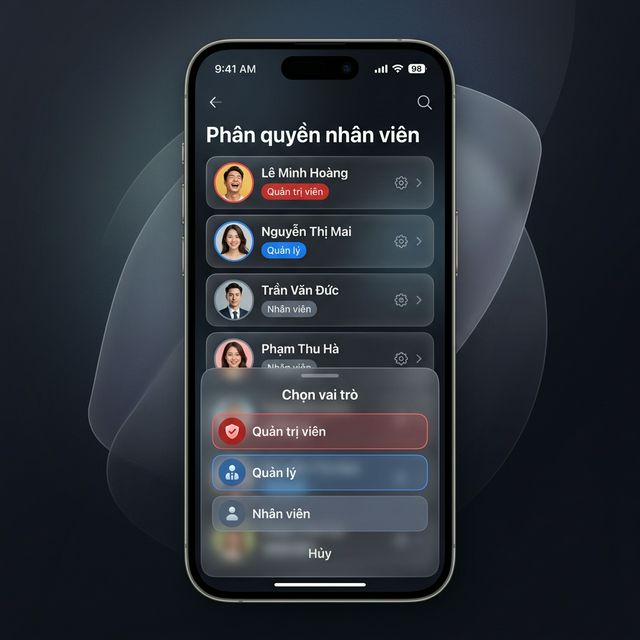 Phân quyền nhân viên